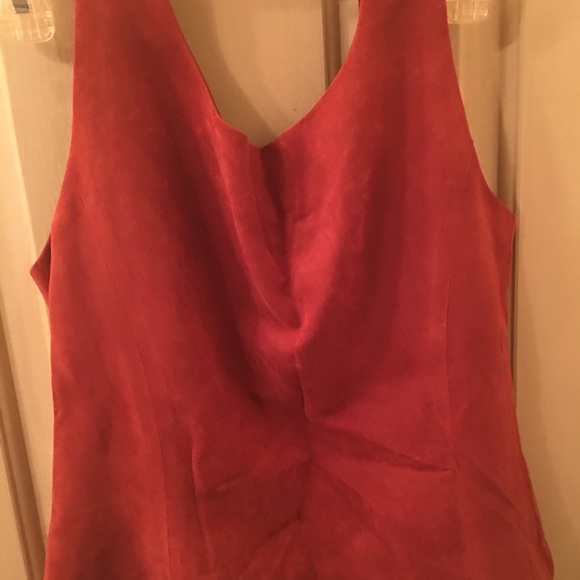 Dressbarn Suede Rust Vest Top, Size 8 - Picture 2 of 2